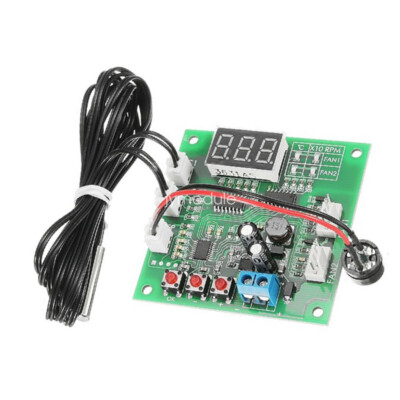 #ad 1X2 Way Heat Drain 4 Wire PWM Fan Temperature Speed Regulator Board $9.35