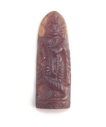 33,51 ct natürlicher unbehandelter HESSONIT GRANAT Edelstein handgeschnitzt LORD KRISHNA - Bild 2 von 5