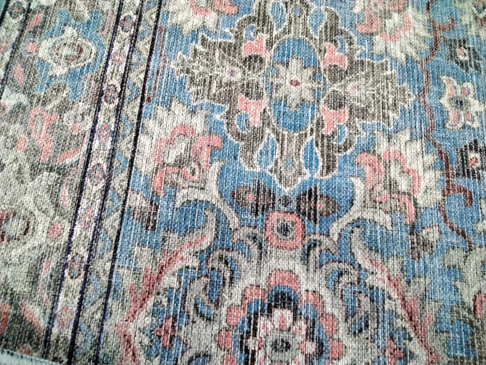 RUST / BLUE 6'-7" x 6'-7" Back Stain Rug, Reduced Price 1172759199 SEP584P-7SQ - Image 3 of 4