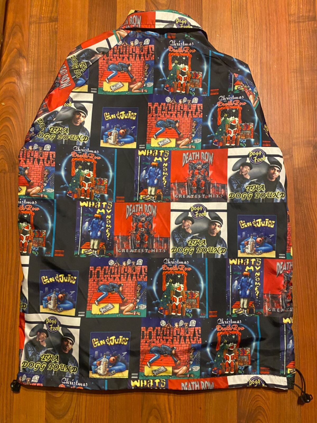 FILA NUOVA giacca Super Bowl Records logo collage Snoop Dogg Dre taglia large