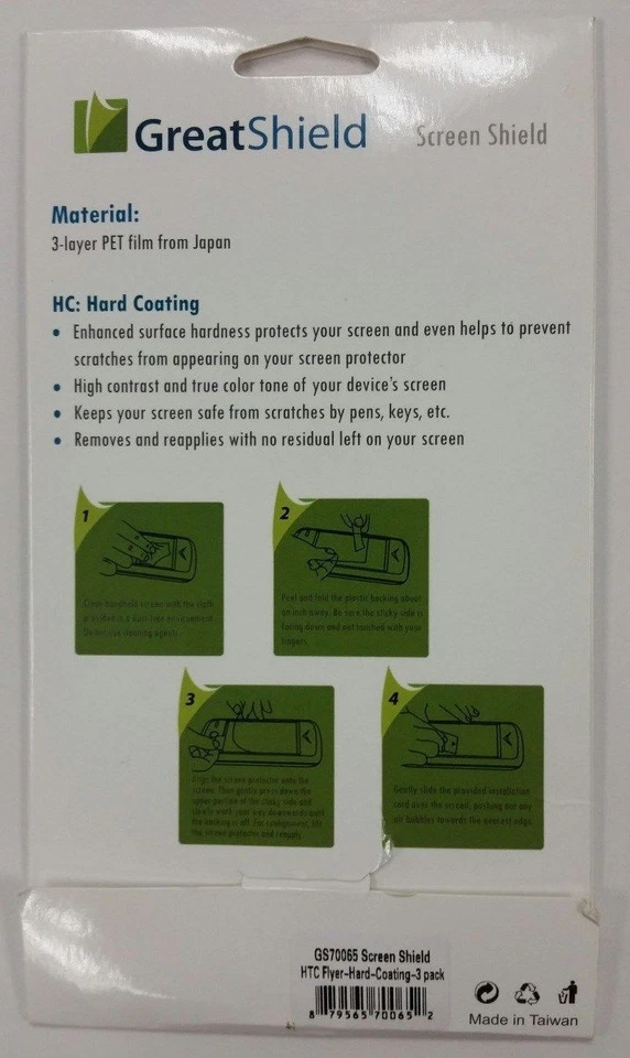Protector de pantalla GreatShield ultra suave para HTC Flyer Sprint Evo View 1 unidad Foto 3 de 3