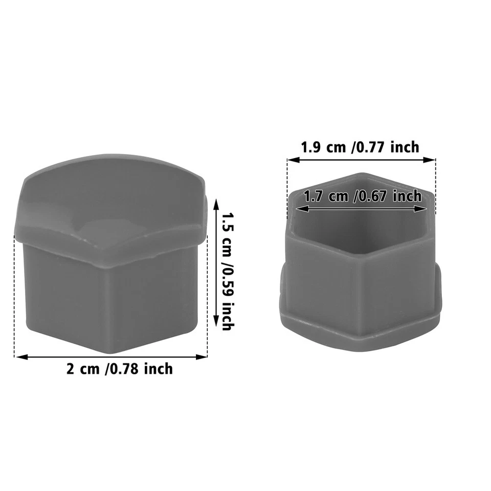 Cubiertas de tuerca de llanta gris para Audi A5 S5 A4 S4 A6 S6 A7 S7 TT R8 A8 S8 20 un. Foto 2 de 4
