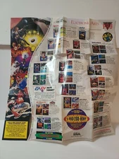 Electronic Arts "Play With The Pro's" Poster Hints Hotline Sega Genesis Insert