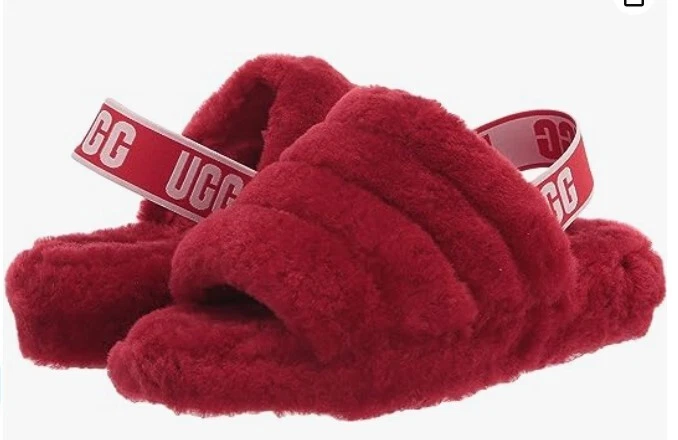 UGG Pantofole Donna Bellissime Fluff Yeah Slides Colore Rosso Taglia US 8 