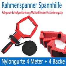 4 meter Bandspanner mit 4 Spannecken Spannhilfe Rahmenspanner Zwinge Nylongurt