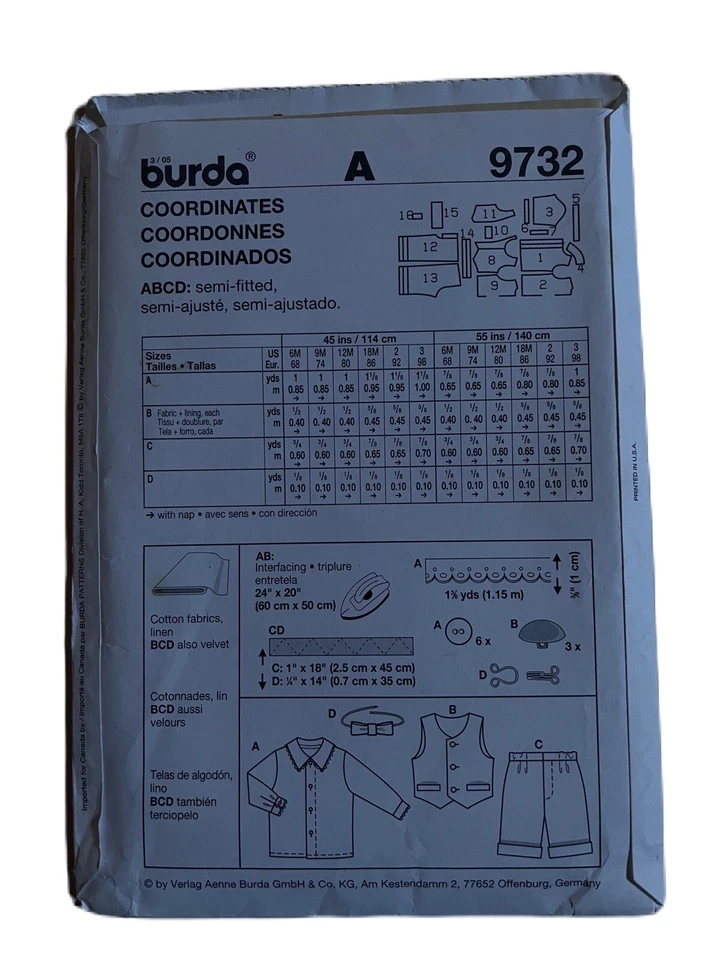 Burda Kids Sewing Patterns Infant Toddler Children Dress Coat 9823 9676 U Pick - Image 3 of 4