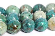 11MM Genuine Natural Green Chrysocolla Beads Grade A Round Loose Beads