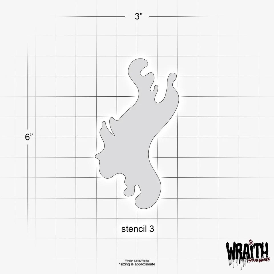 Real Fire Stencil Set (MINI) - Reusable Airbrush Stencil Template - Image 4 of 4