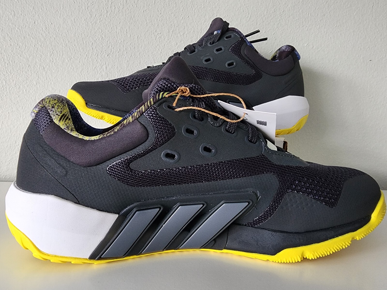 NEW Adidas Dropset Trainer Running Shoes Sneakers Black Yellow GW3903