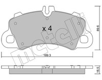 Metelli BremsbeläGe BremsklöTze Vorne FüR Porsche Cayenne 9YA 3.0 AWD 22-1259-0
