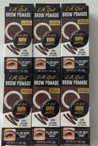 BRAND NEW 6-PACK L.A. Girl Brow Pomade GBP365 Dark Brown Eyebrow Sculpting - Photo 1 sur 6