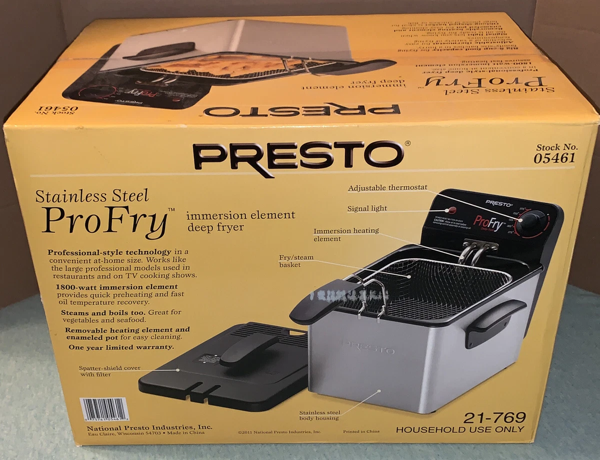 Presto 05461 ProFry Deep Fryer Stainless Steel