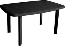 Tavolo da giardino per 6 persone Tavolino in resina antracite interno esterno co