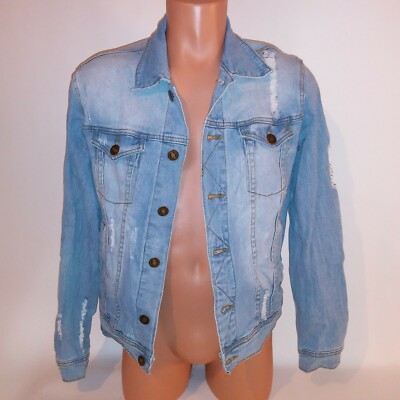 Rue21 Mens Denim Jacket Small Light 