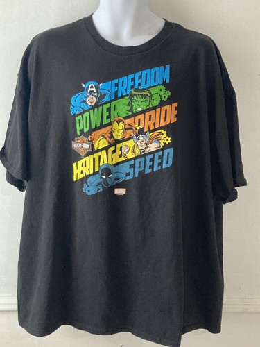 Harley-Davidson MENS 3XL Marvel Freedom Power T-Shirt Fishers Indiana j46