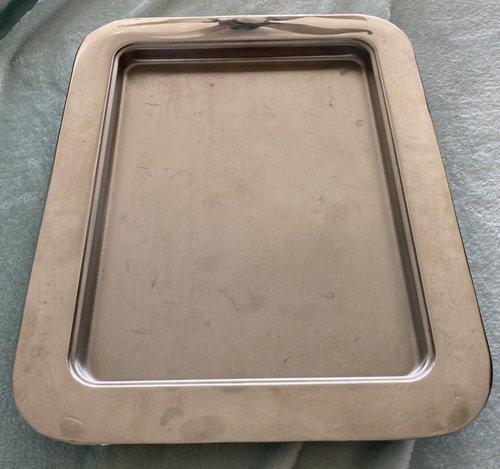 FRONTGATE Stainless Steel Rectangle Hot or Cold Thermo Serving Platter 18" x 14"