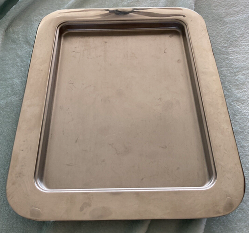 FRONTGATE Stainless Steel Rectangle Hot or Cold Thermo Serving Platter 18" x 14" - Picture 1 of 8