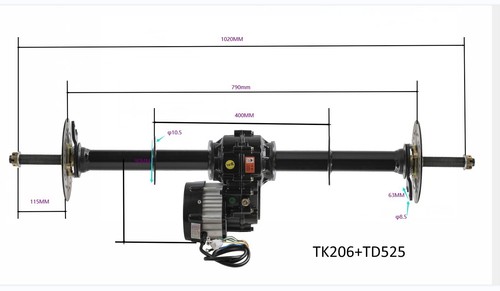 Kit asse posteriore golf 48 V 500 W 1000 W 1500 W Pedale freno motore differenziale per quad - Foto 55 di 112