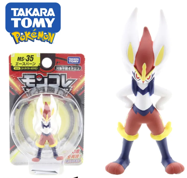 MS-35 Acebur Pokemon action figures with Takara Tomy Moncolle MC EX cards
