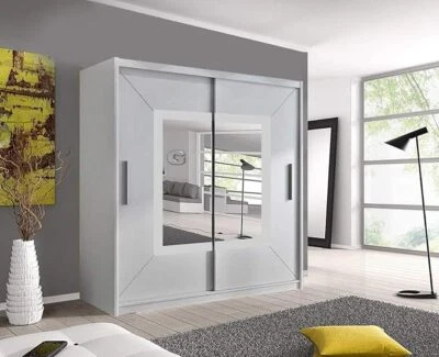 Track-D Sliding Wardrobe Spacious, Sleek & Functional Design, Mirror Design