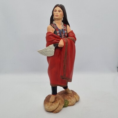 Weiße Rose edle Indianerinnen Figur The Hamilton Collection 778 D