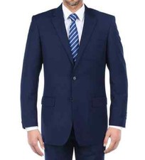 Renoir Navy Suit Men New Basic 38R 54L Classic Regular Fit Business Church