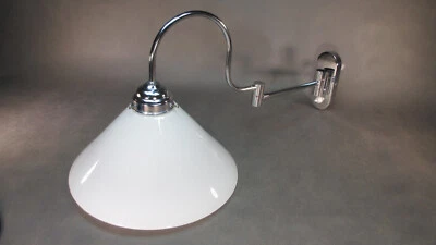 Doppelgelenk Wandlampe 1 Glasschirm Farbauswahl Chrom Lampe Vintage Leselampe - Bild 1 von 4