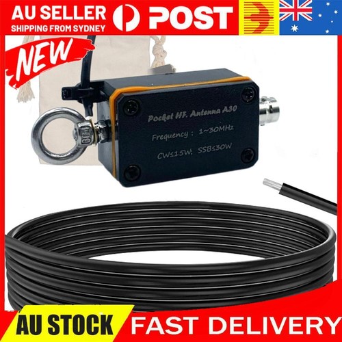 1-30MHz Shortwave Antenna Inverted V Horizontal Balun Long Line with Storage Bag