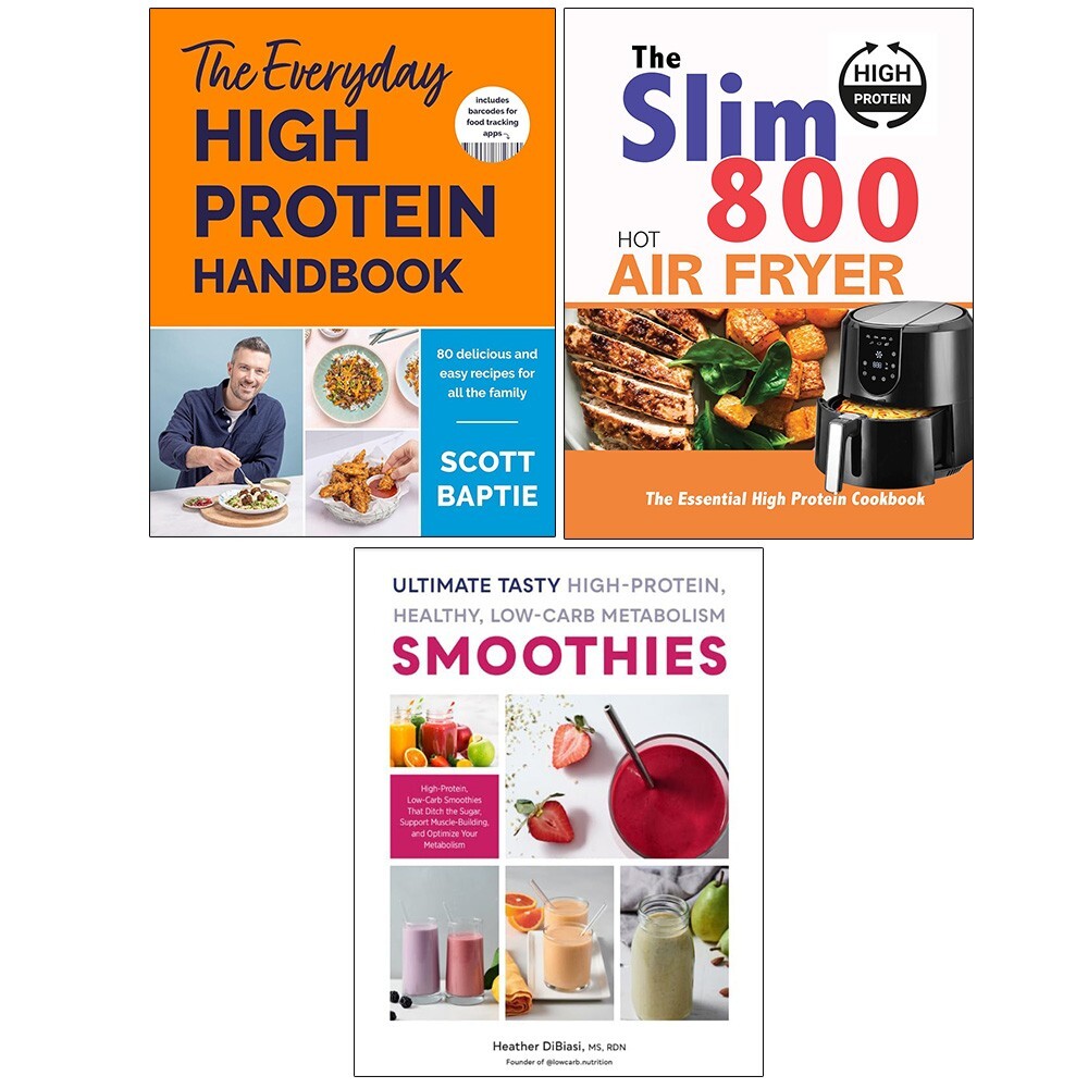 Everyday High Protein HB,Ultimate Tasty High,Slim 800 Hot Air Fryer High 3 Books