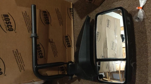 NEW ROSCO FORD TRANSIT BUS DRIVER SIDE MIRROR & ARM PATCH MOUNT MANUAL M815U