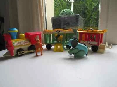 6B⚜️ Jouet Ancien Le Train Cirque Fisher Price Vintage Réf: 991 - Photo 1/4