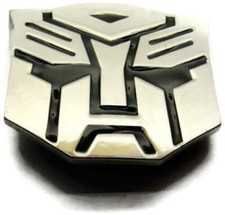 Transformer Black Silver Tone Belt Buckle Hasbro Decepticons Autobots American