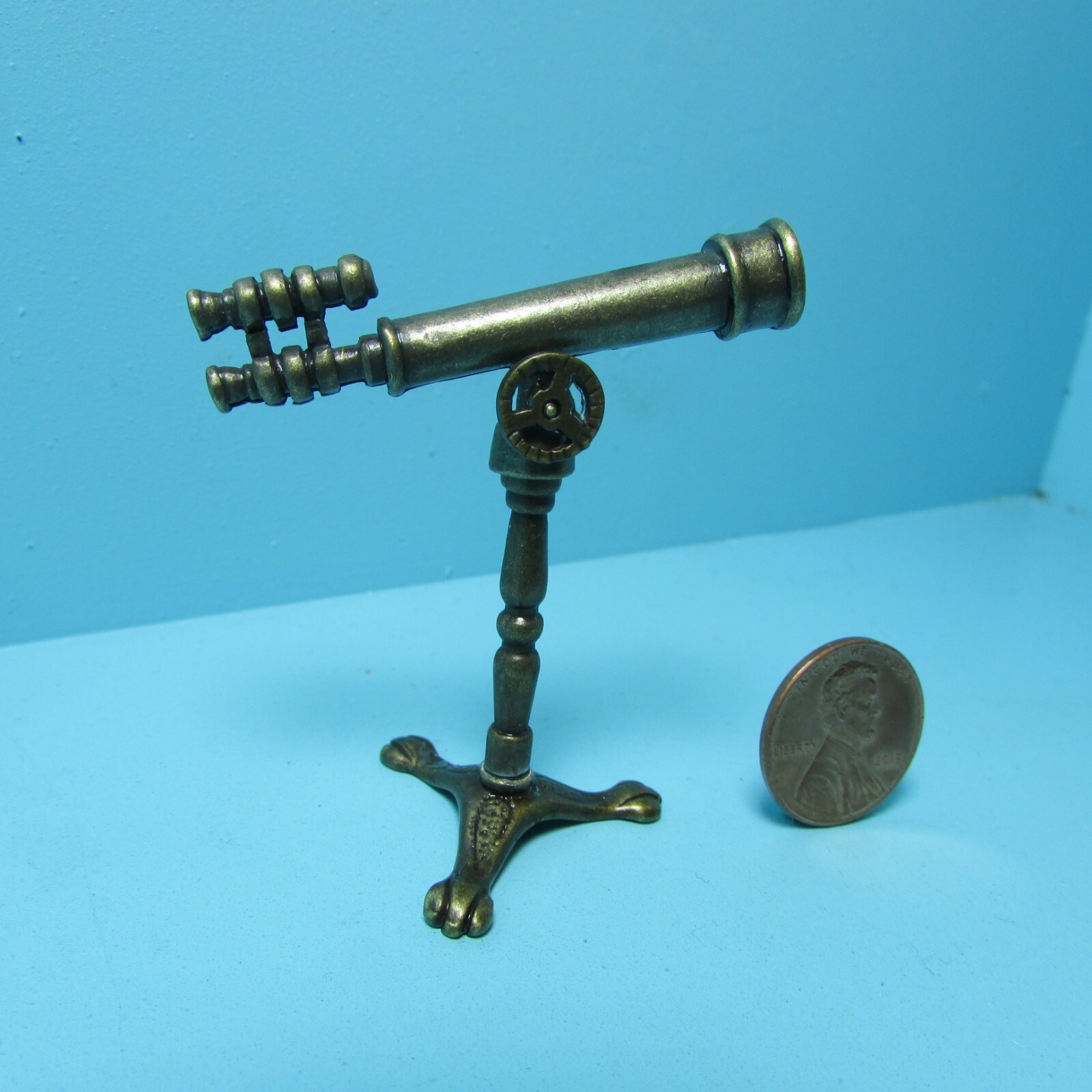 Dollhouse Miniature Metal Telescope on Stand S1907 eBay