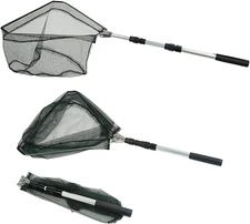 Telescoping Fishing Landing Net for Kids & Adults, Extends 40-63 Inches
