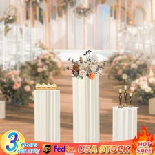 Set of 3 Elegant Bulk Weddings Decoration Table Cylinder Centerpiece Cake Stand