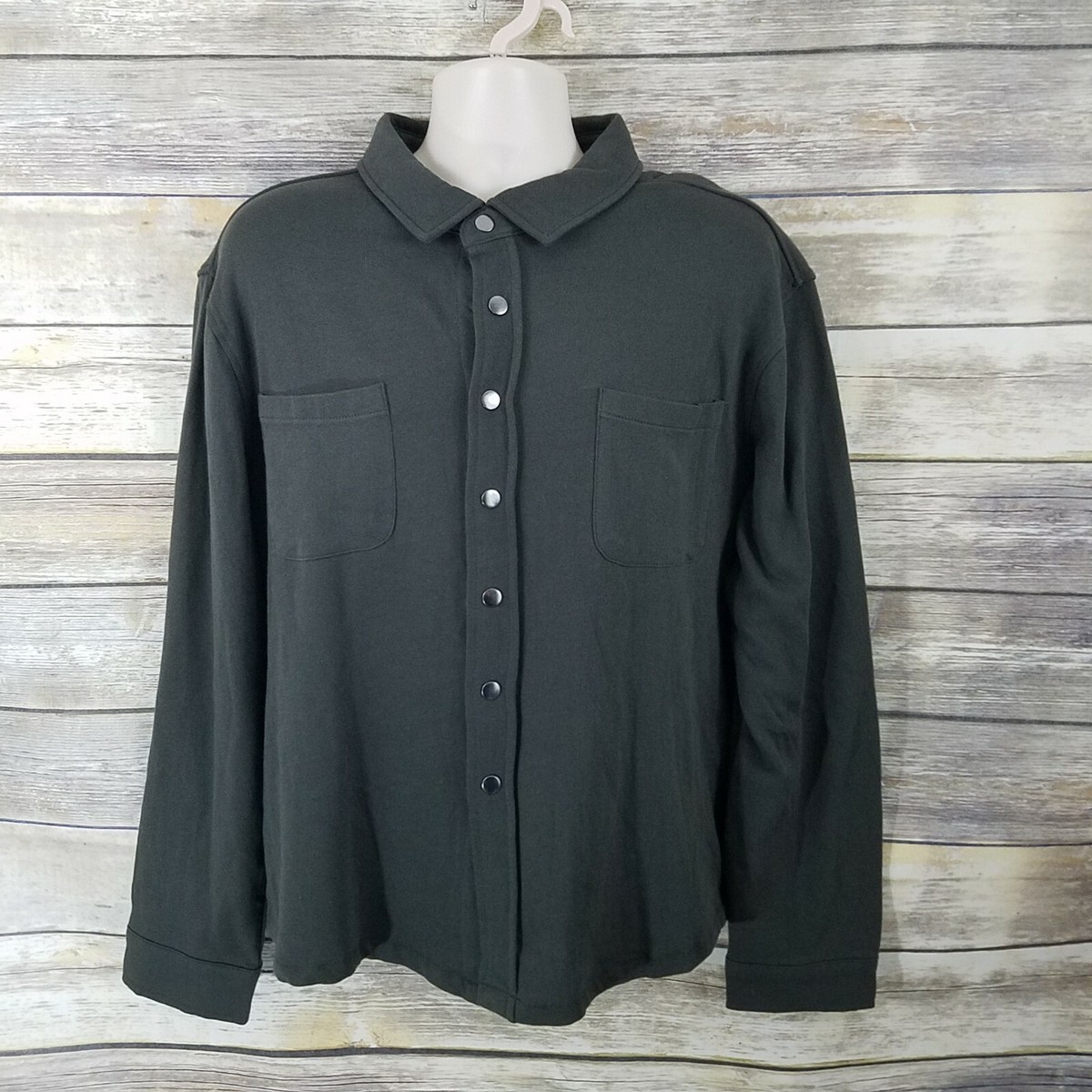 dark olive green dress shirt Men's Solid Brushed Cotton Shirt in Olive Green