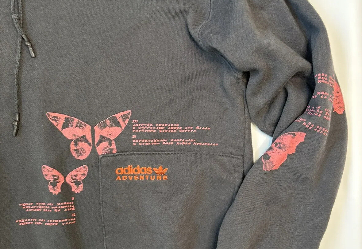 正品 adidas アディダスアドベンチャーバタフライ/蝶パーカー adidas Originals Men's Adventure C- Butterfly Hoodie RARE