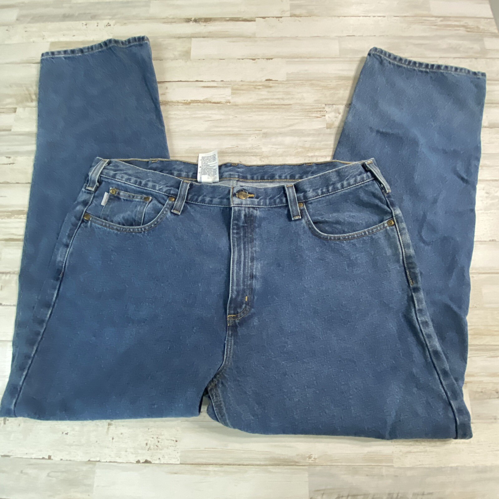 Carhartt B480 DPS Traditional Fit Blue Jeans Men's 42… Gem