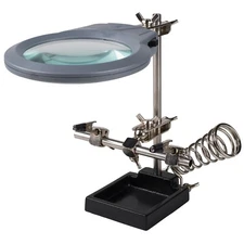 Stahl Tools - H3L - Helping Hand Magnifier with LED Light and Soldering Stand