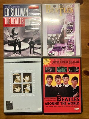 THE BEATLES - KONVOLUT 4 DVDS IN EINWANDFREIEM ZUSTAND MIT FILMEN UND TV-AUFTRITTEN