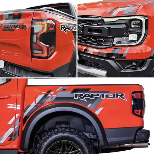 Pair Car Sticker Bedside Tailgate Bumper Sticker Wrap Vinyl Film for Ford Ranger