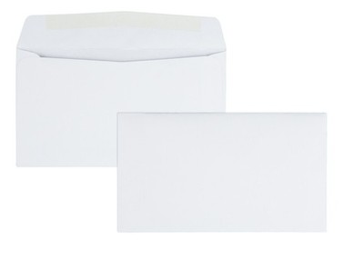 Quality Park #6-3/4 Business Envelopes Gummed Flap Standard Mailing 24lb White W
