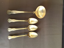 Set of 4 EPNS 3 x Spoons and 1 x Ladle - Sheffield England