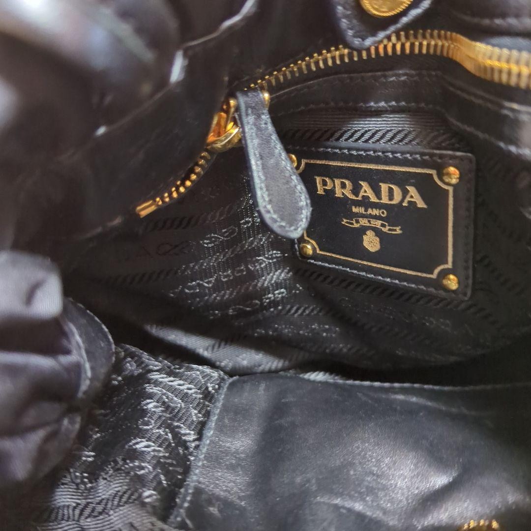 PRADA Python Leather 2Way Shoulder Bag Pink Black… - image 10