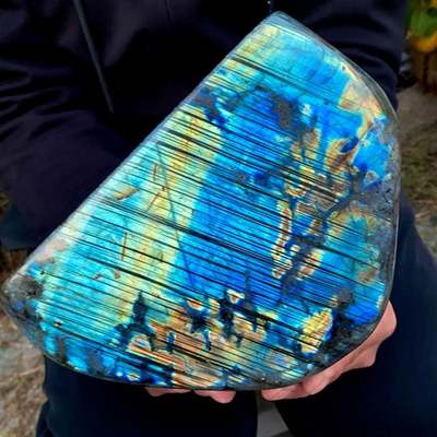 #ad #ad 7.8LB Natural Labradorite Quartz Crystal Freeform Mineral Specimen Healing $295.00