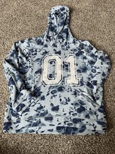 Girls Blue Rose Flower Hoodie, Girls Xl, Unbranded