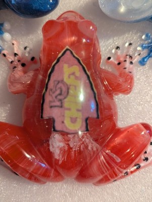 Kansas City Chiefs Red And White NFL Frog Handmade