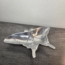 Mariposa Brilliant Butterfly Serving Tray 9.5 x 6.5 Aluminum Silver