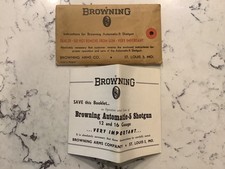 Vtg Browning Automatic 5 Shotgun Operation Manual Paper Lot Vtg Browning Automatic 5 Shotgun Operation Manual Paper Lot