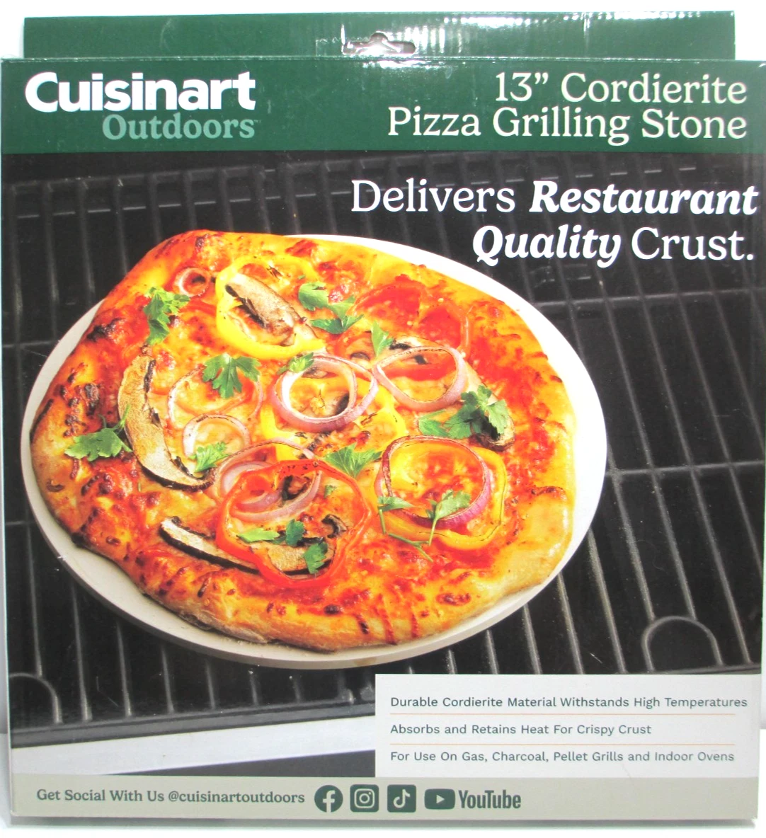 Cuisinart 13" Round Pizza Ceramic Stone for Grilling or Baking NEW in Box
Opens in a new window or t